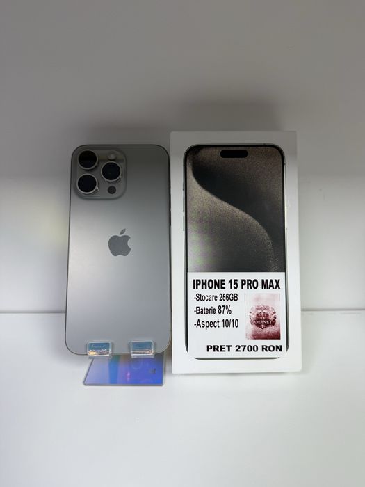iphone 15 pro max 256GB impecabil Kingamanet