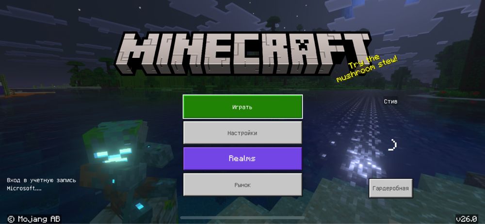 Аккаунт с купленным майнкрафтом