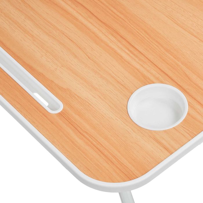 Masa laptop pentru pat si canapea pliabila maro 26x63x40 cm