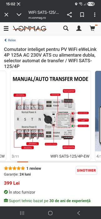 ATS 125A cu wifi