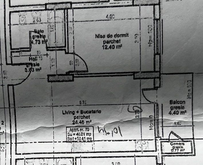 Apartament de 2 camere, 46 mp, zona Vivo