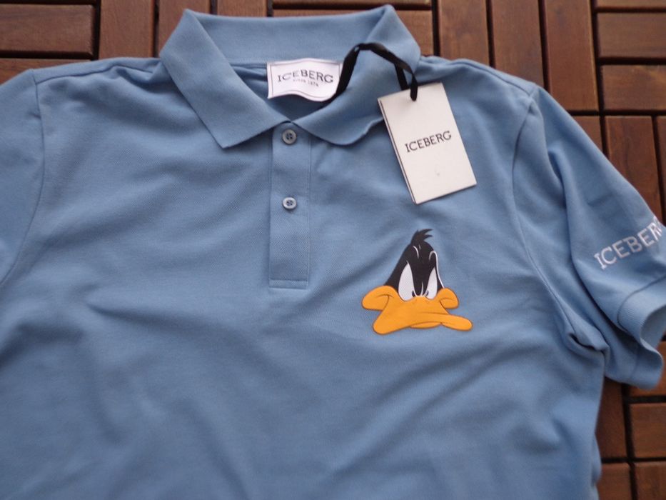 Мъжка поло тениска ICEBERG Daffy Duck Polo T-shirt Blue размери M, XL
