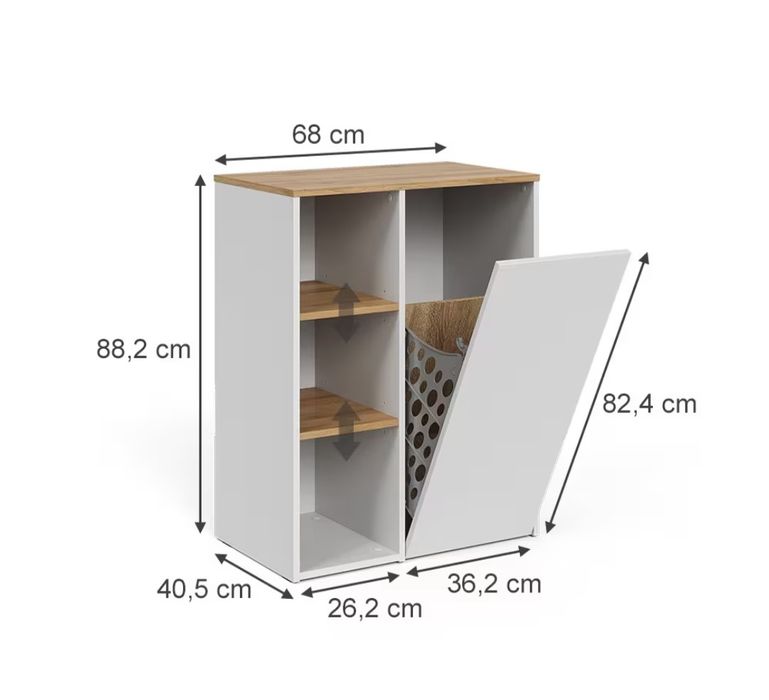 Шкаф с кош за пране 10800