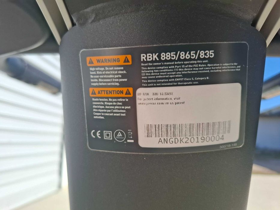 Precor RBK 885 Recumbent Bike P82 Touch Display