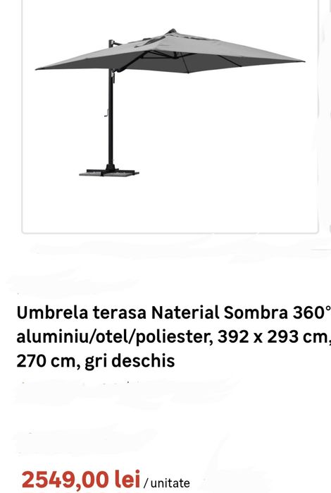 Vand umbrela de gradina