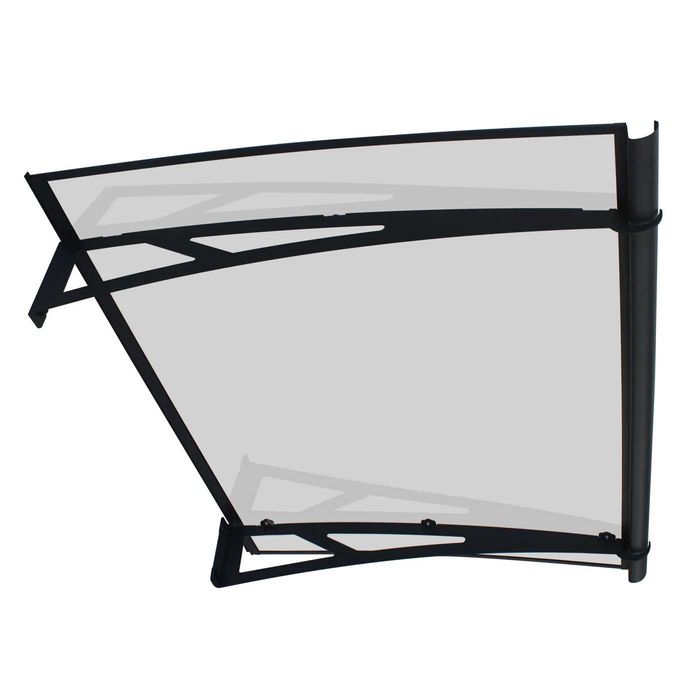 Copertină NEO PRO Otel+ALU+Plexiglas de ușă 120x100-150x100cm