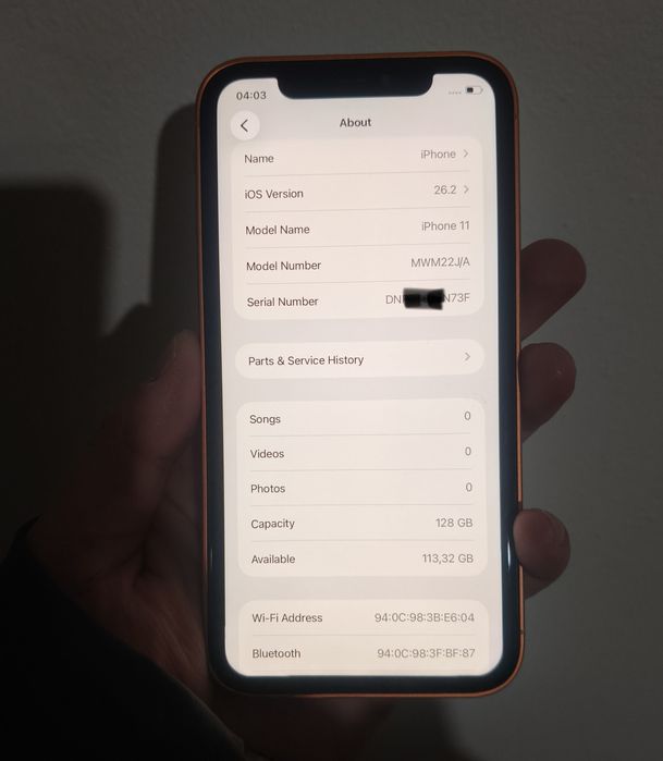 Iphone 11 rangi Orange 128 , 17 Pro taqilgan