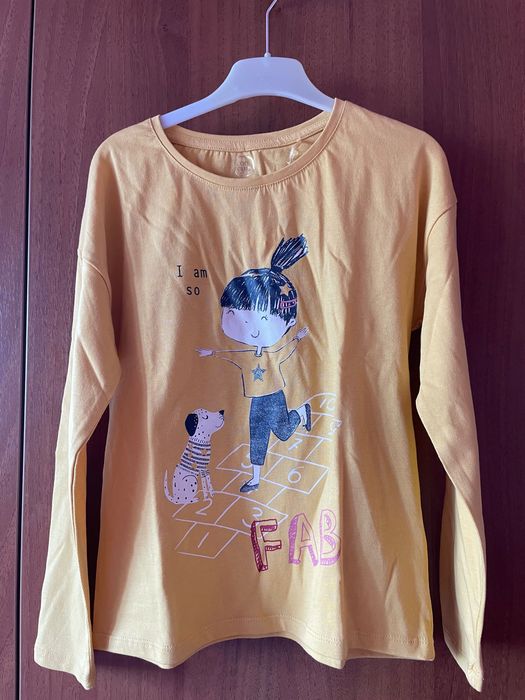 [NOU] Bluza maneca lunga fata 134 cm