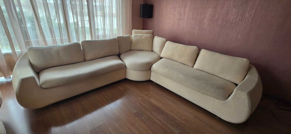 Диван Ъглов, Два Фотьойла и две табуретки Rolf Benz - Germany, Холна маса - Italy