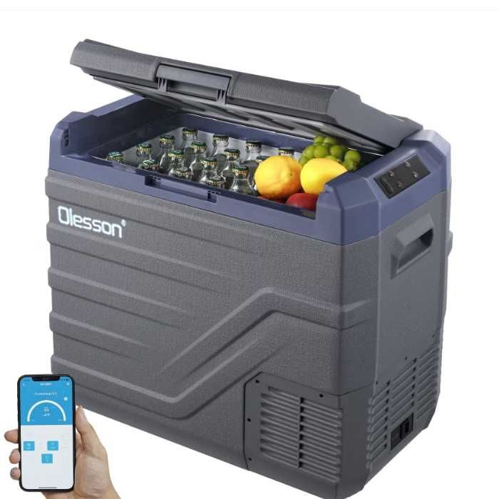 Olesson 44L Портативен хладилник с фризер 12V 24V 220V Хладилна кутия