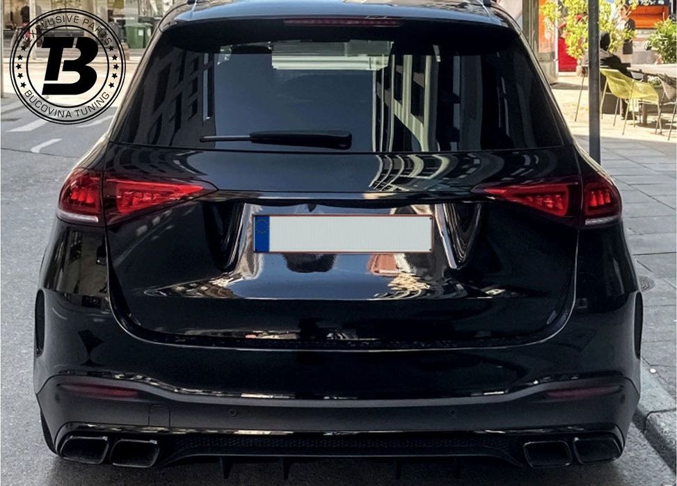 Difuzor Bara Spate cu Ornamente compatibil cu Mercedes GLE SUV W167 GLE63 Design