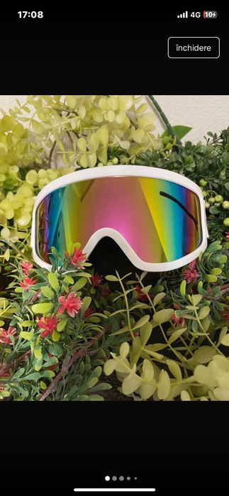 Ochelari de ski/snowboard moderni albi /cameleon