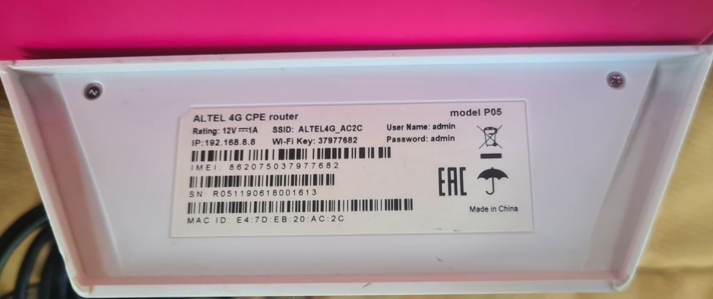 4g wifi роутер altel