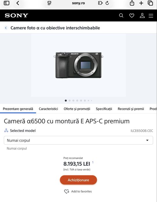Vand schimb sony a6500 stabilizare 5 axe impecabil ca nou