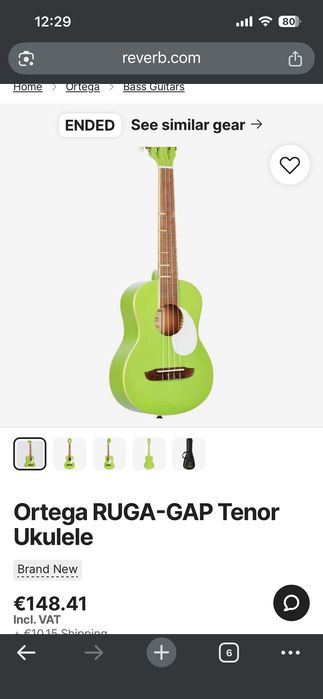Ukulele Ortega Ruga-Gap