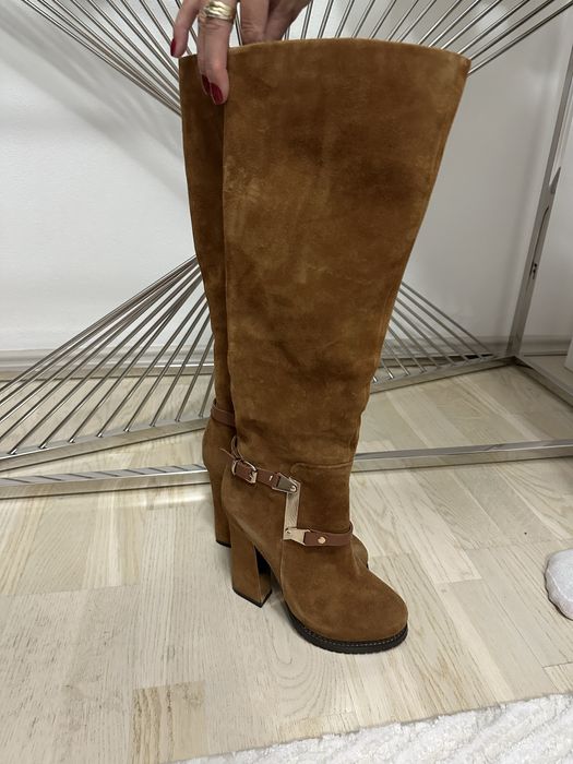 Cizme din piele maro