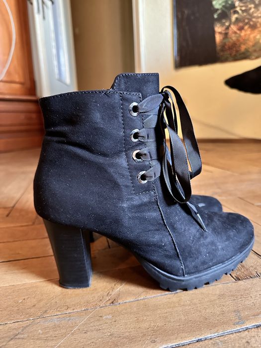 Botine cu toc pana la glezna