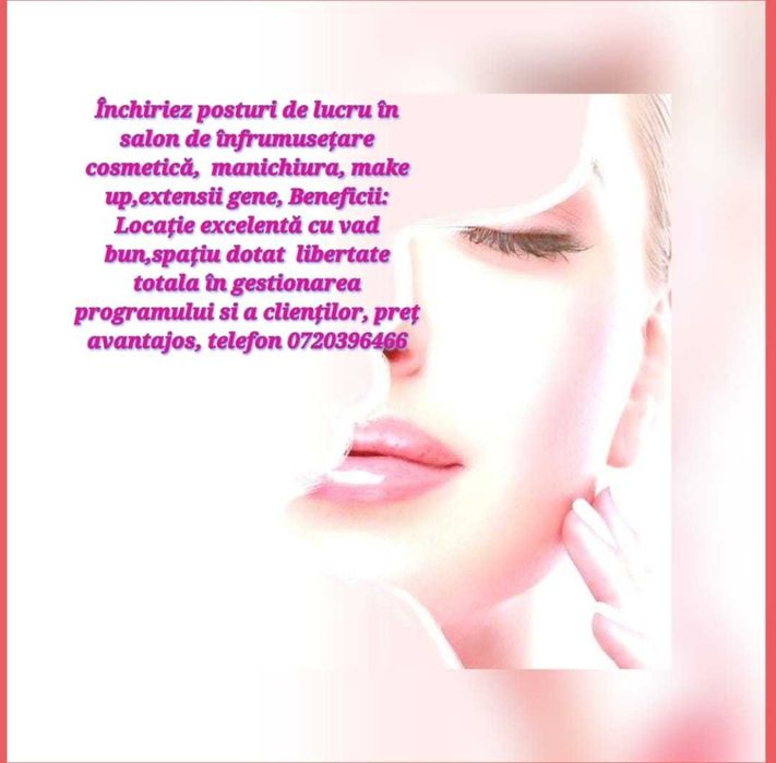 Ofer spre închiriere post manichiură, cosmetică