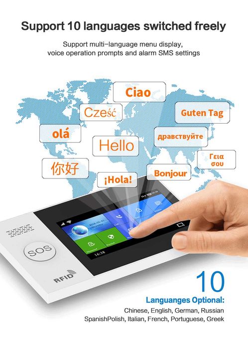 GSM WIFI смарт алармена система с известяван на телефон Tuya Smartlife