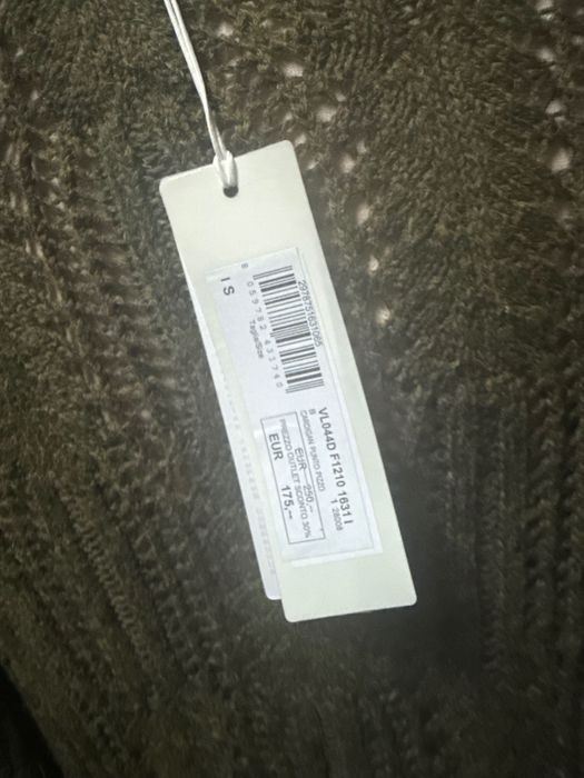 Cardigan lung tricotat Stefanel, lana si alpaca, S/M/L