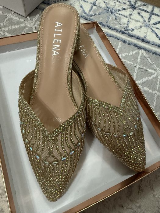 Свадебные балетки и мюли