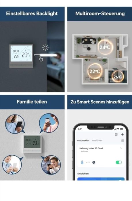 Termostat Beok wifi centrala/încălzire în pardoseala