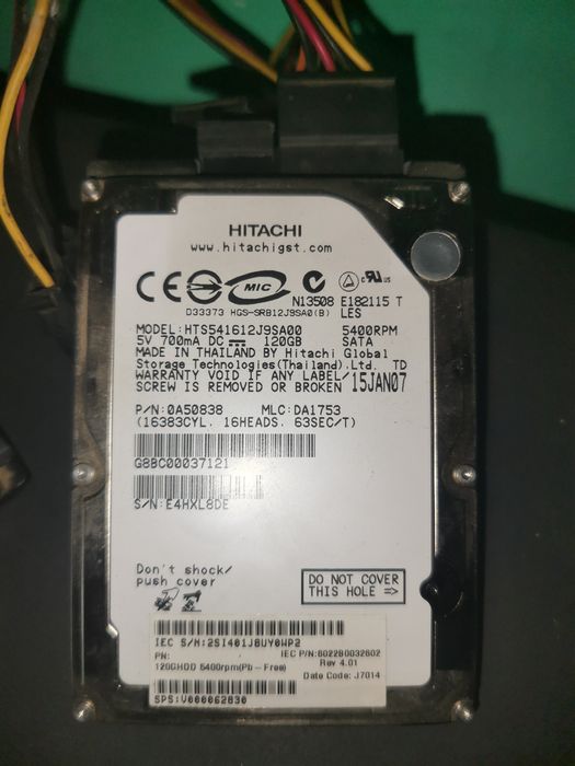 Hdd 120gb Noutbuklarga zo'r tushadi