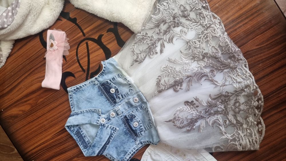 Цена за все Вещи для девочек 0-9 мес Отличном состоянии платье панчо