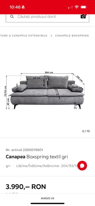 Canapea gri XXX Lutz