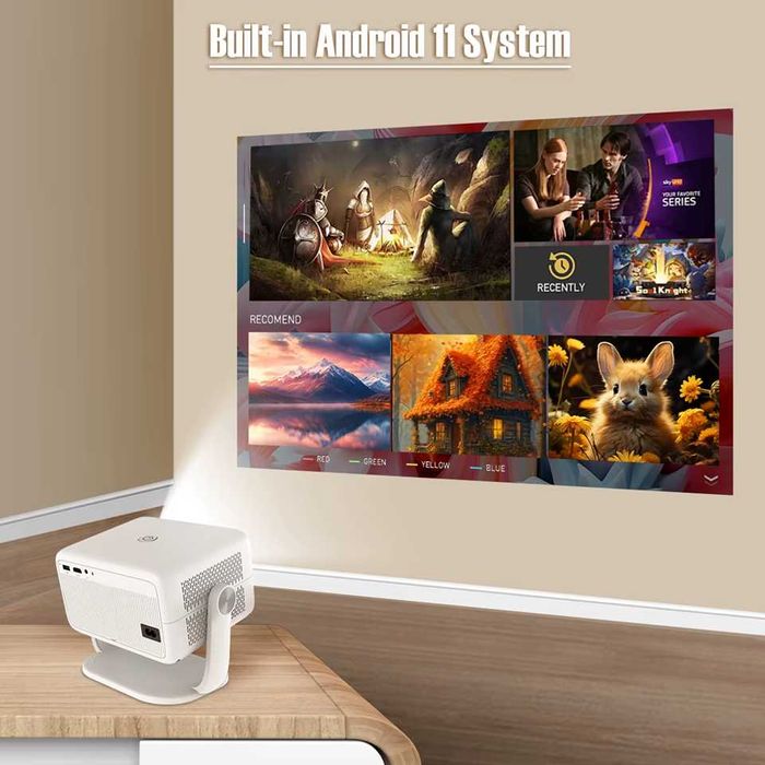 VideoProiector Magcubic 4K Android11 650ANSI 1080P AF Keystone WiFi6