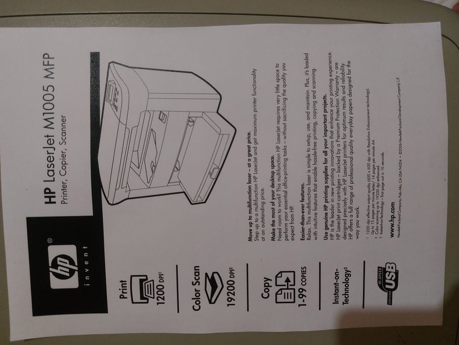 Принтер Hp LaserJet м1005 MFP