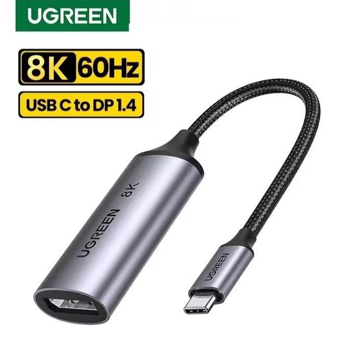 UGREEN Type-C To DisplayPort 2.1/2.0/1.4 Кабель Type-C выход DP