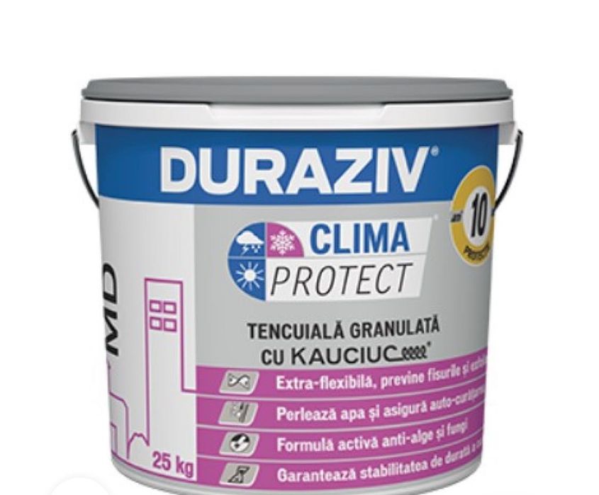 Tencuială granulata 1,5 bob de orez Duraziv Clima Protect colorata