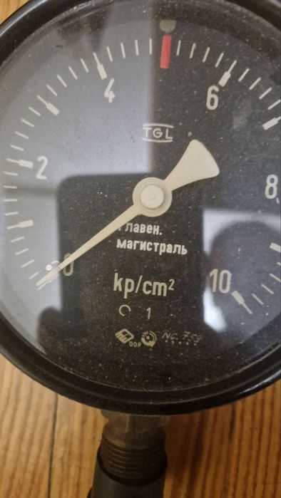 TGL ТГЛ Манометр kp/cm2 электроконтактный главен. магистраль СССР
