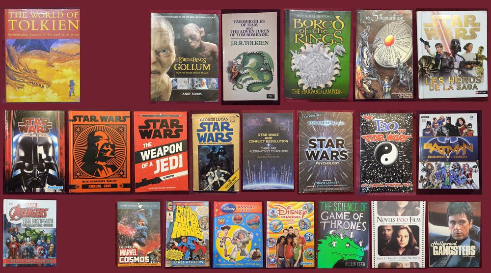 Star Wars, Game of Thrones, Lord of the Rings, Marvel, Batman, Movies - 22 енциклопедии