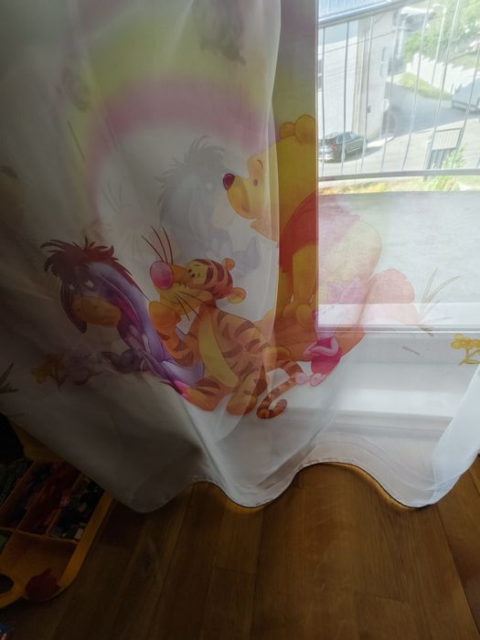 Perdelele bej pentru copii Winnie the Pooh