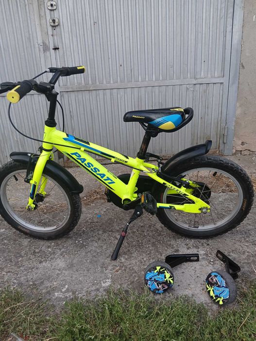 Детско колело PASSATI 16 цола с помощни колела -60€-0883470565