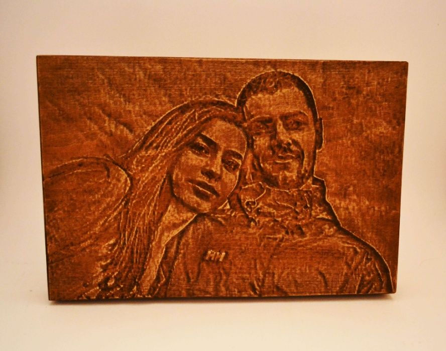 Гравиране на Ваша 3D снимка на дърворезба! Оригинален подарък!