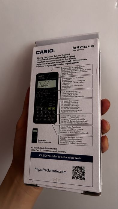 CASIO FX-991ESPLUS-2WETD, 12-разрядный, черный