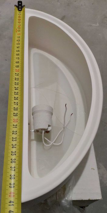 Лампа керамичен стенен плафон Alfa Omega бял (2 бр.)