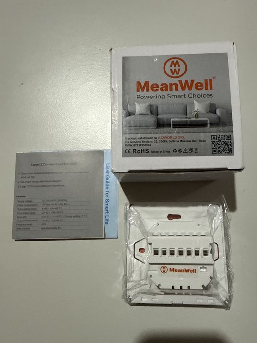 Termostat Wifi Smart MeanWell MMT1231 Tuya centrala,boiler,pardoseala