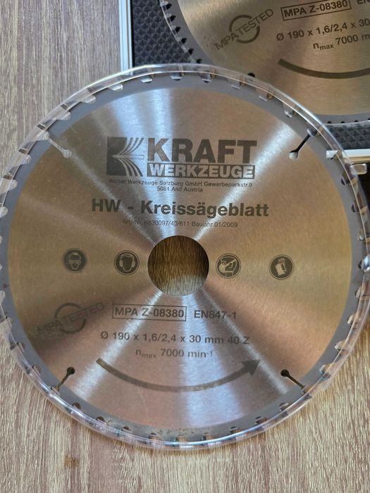 5 Discuri de taiat in 2 seturi Kraft Werkzeuge Austria 190 si 210 raza