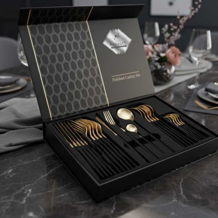 Тенджери 3 броя + Подарък к-т прибори за хранене 24 ч.