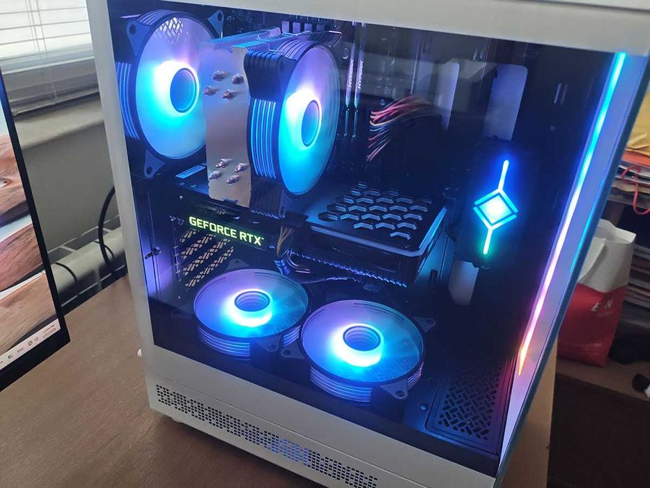 Геймърски компютър, 3060Ti, Intel 12100, 1tb hdd, 500gb nvme, 16gb Ram