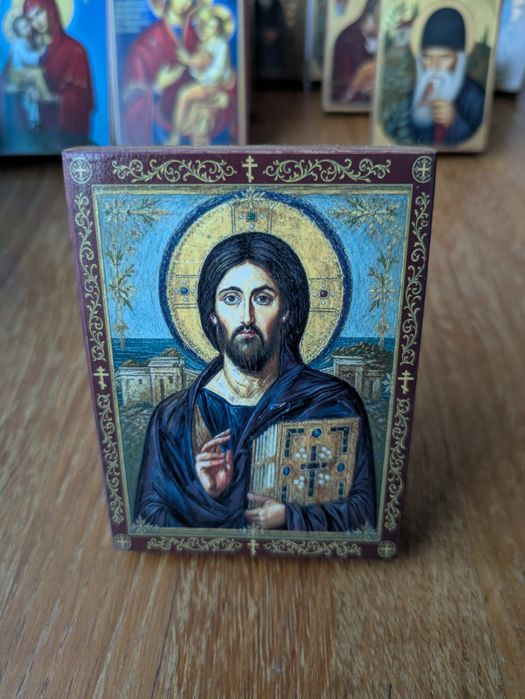 Icoană pe lemn Mântuitorul din Sinai