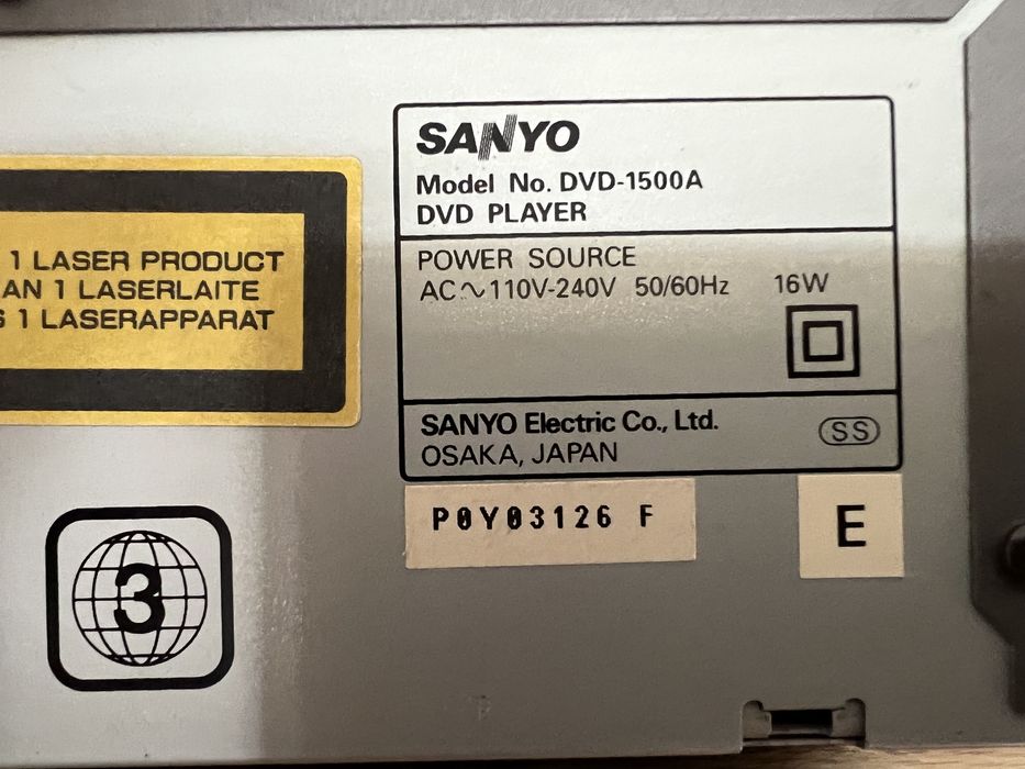 SANYO DVD-1500A Japan отличное изображение видео и супер звук
