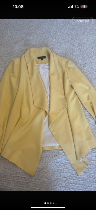 Sacou/blazer dama galben pai New Look