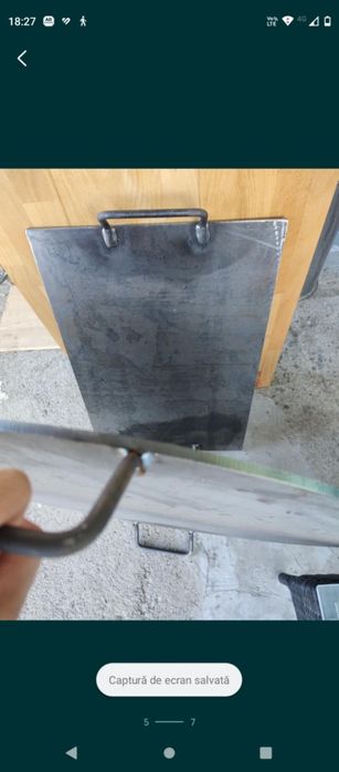 Plita otel gros/disc fonta cu striatii pt gratar carne legume