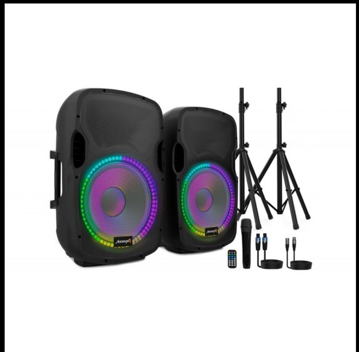 Pachet boxa activa + boxa pasiva Audibax Party 215 Black