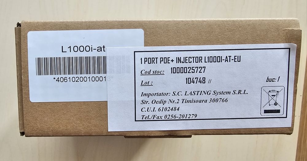 Power Injector POE 1Gigabit Transition Networks